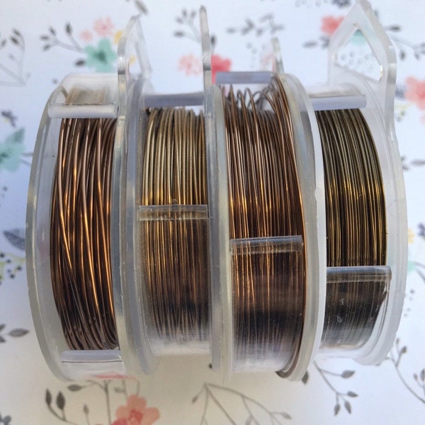 CLEARANCE Artistic Wire Antique Brass, Choose 18 - 20 gauge, 22 or 24 gauge, jewelry & craft wire, copper wire permanent color, ships FAST