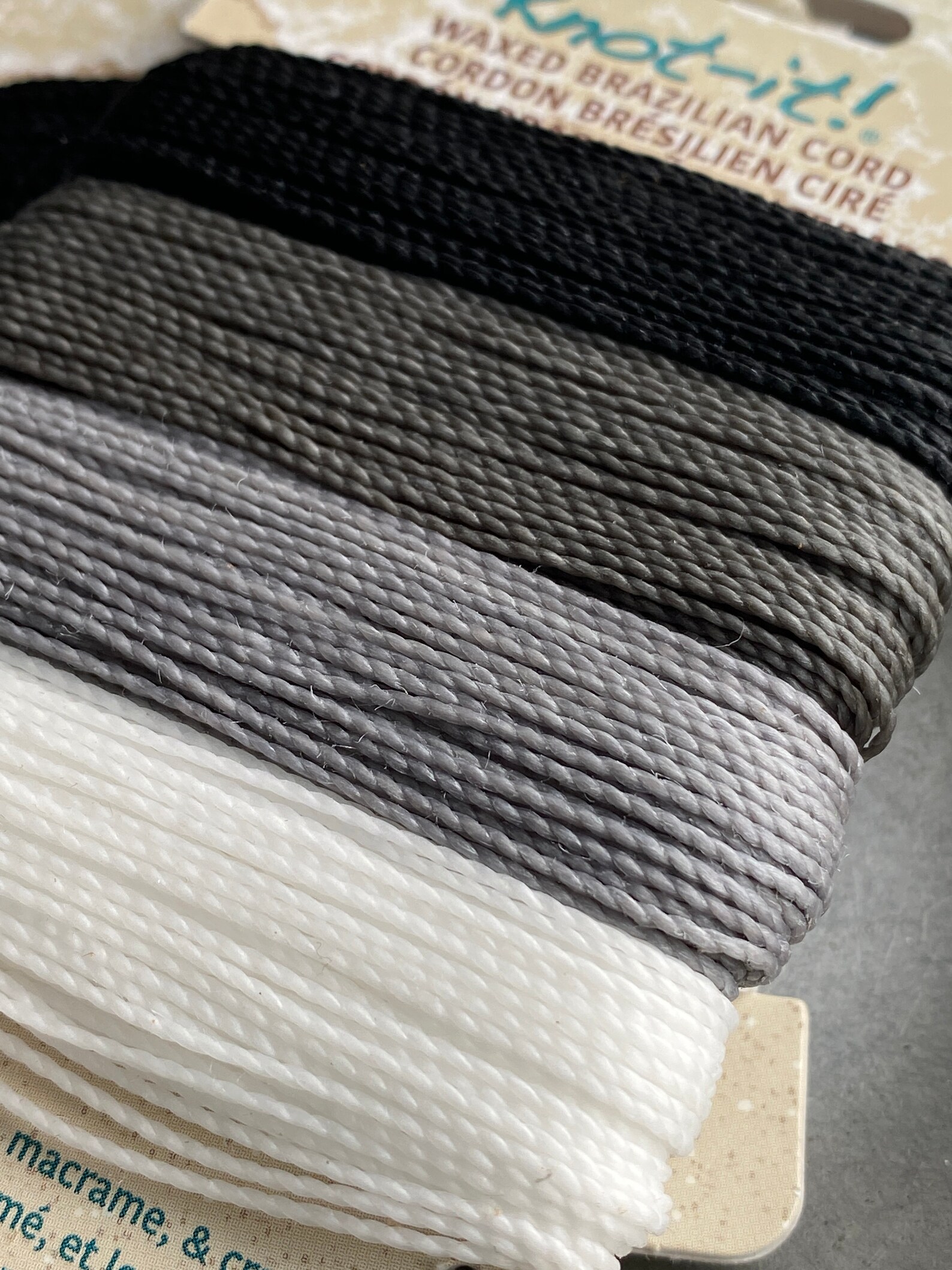 Knot It Brazilian Waxed Beading Cord DAY and NIGHT Mix Mix of Etsy