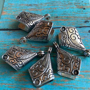 SALE Silver TASSEL Caps, 13 x 30mm, Pewter Caps or Cones Attached Bail, ClassicElements Beading Supplies, Classic Elements, We ship FAST Bild 7