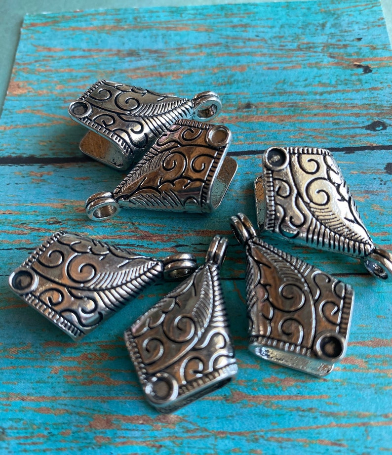 SALE Silver TASSEL Caps, 13 x 30mm, Pewter Caps or Cones Attached Bail, ClassicElements Beading Supplies, Classic Elements, We ship FAST Bild 7