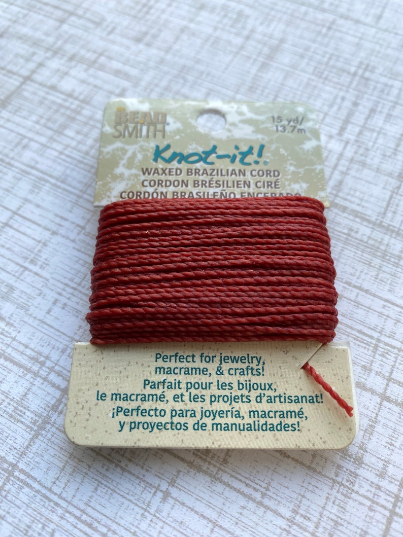 Knot It Waxed Beading Cord Six Colors Waxed BrazilianCord 15 Etsy