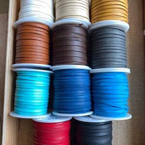 3mm Deerskin Lace 2 8 yard cuts, deerskin by the Yard, Eleven Color Choices, Best selling item, We also sell this in full spools image 2