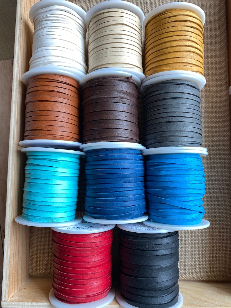 3mm Deerskin Lace 2 8 yard cuts, deerskin by the Yard, Eleven Color Choices, Best selling item, We also sell this in full spools image 2