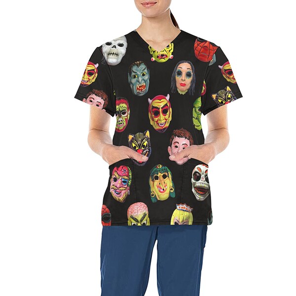 Vintage Halloween Scrubs Etsy