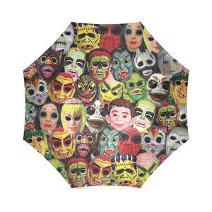 Vintage Masks umbrella Halloween umbrella photos of vintage Halloween masks Halloween umbrella image 4