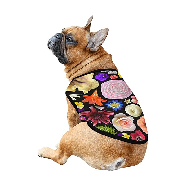 Neon Floral Animals Pet Tank Top