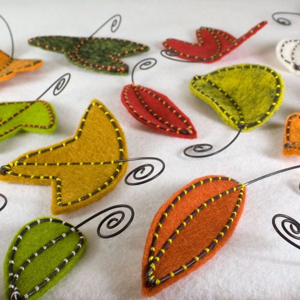 Felt Fall Leaves Table Decor modern style