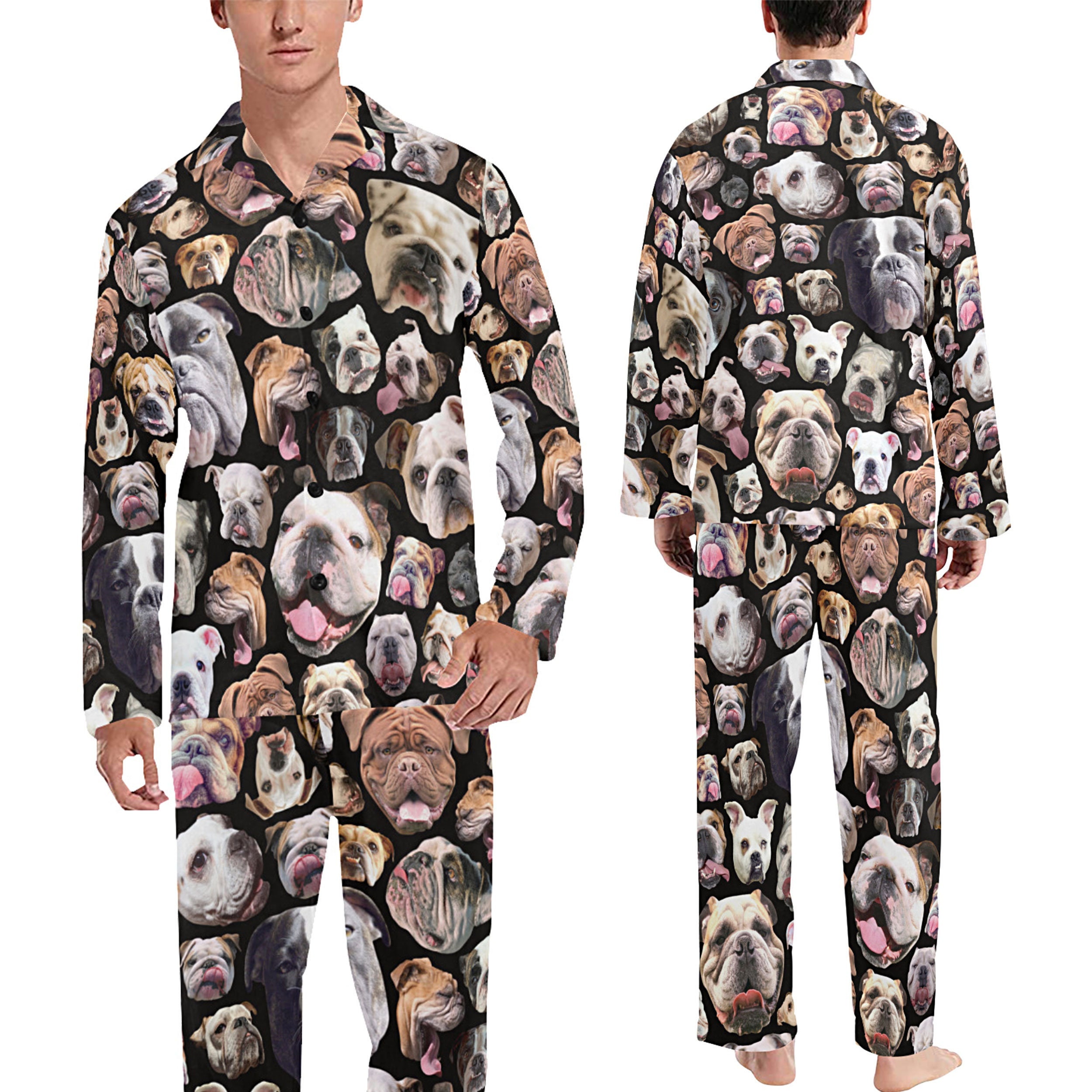 Mens bulldog pyjamas deals