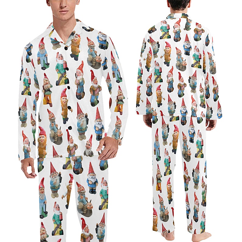 Men's Garden Gnome Pajamas Set or Pants Longsleeve Etsy