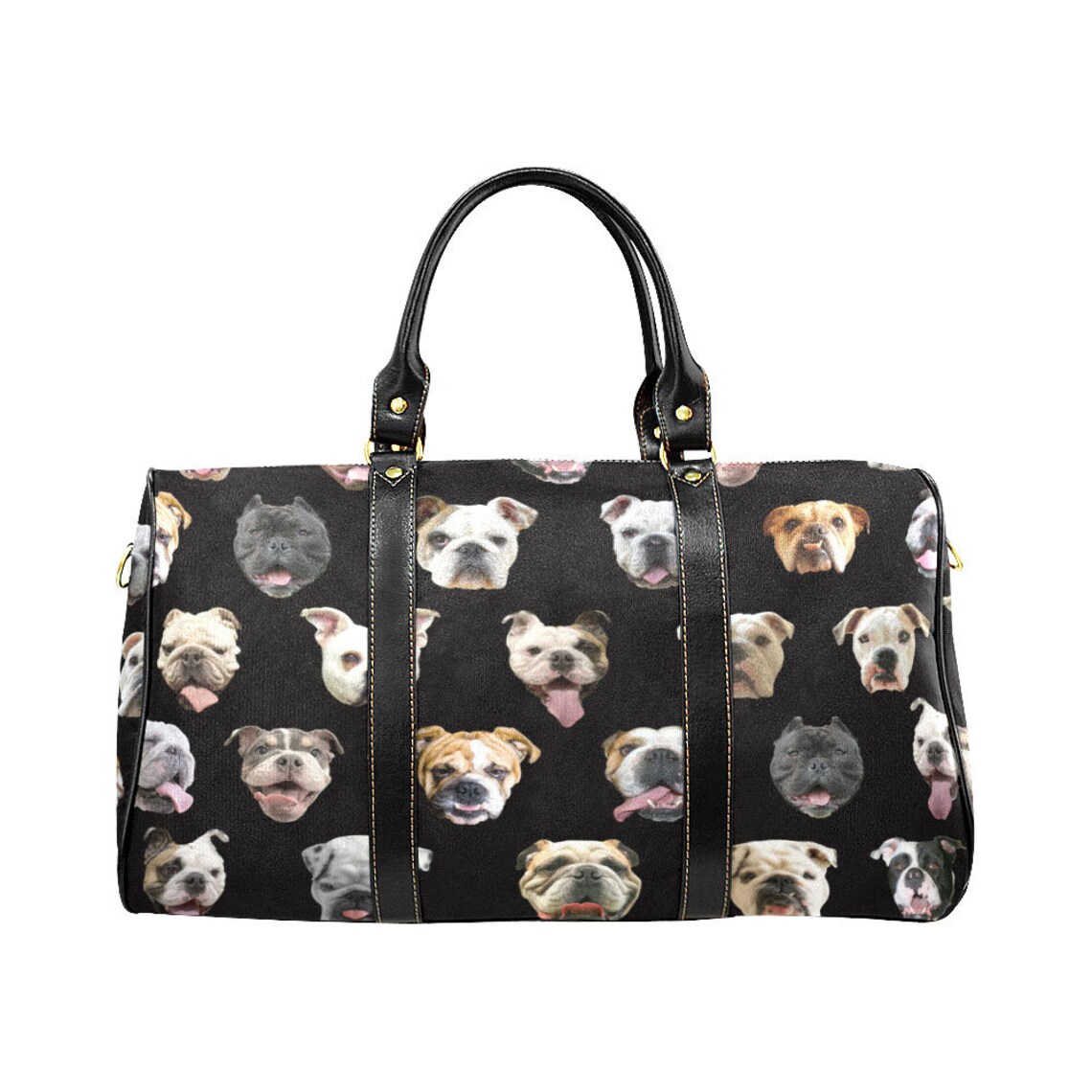 English Bulldogs Travel Bag large zippered luggage with | Etsy