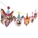 Cats Birthday Garland - photo reproductions on heavy card stock - funny cat portraits birthday banner 