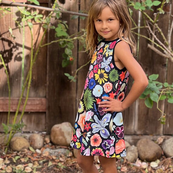 Robe enfant sans manches teckel robe droite a enfiler col rond robe doxie chien USA XS XL taille enfant fille Etsy Canada