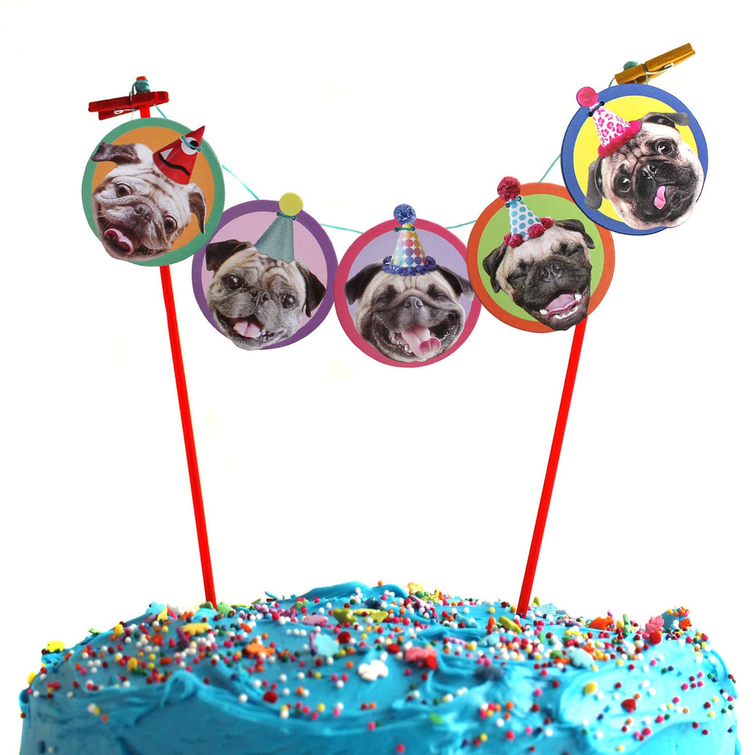 pug dog birthday cake
