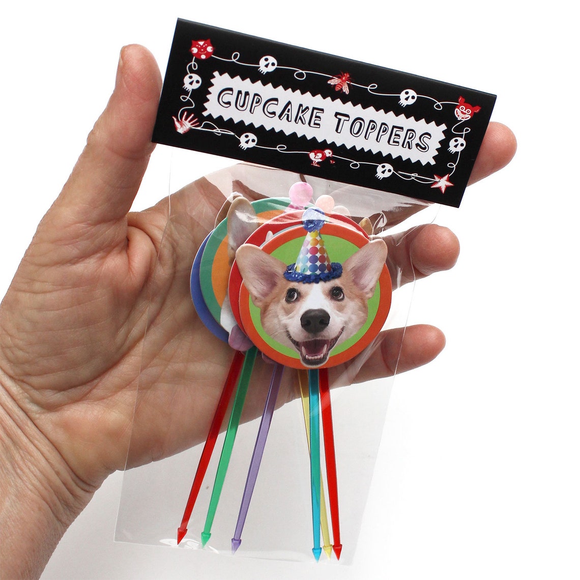 Dogs Cupcake Toppers Set of 6 Photo Reproductions Etsy