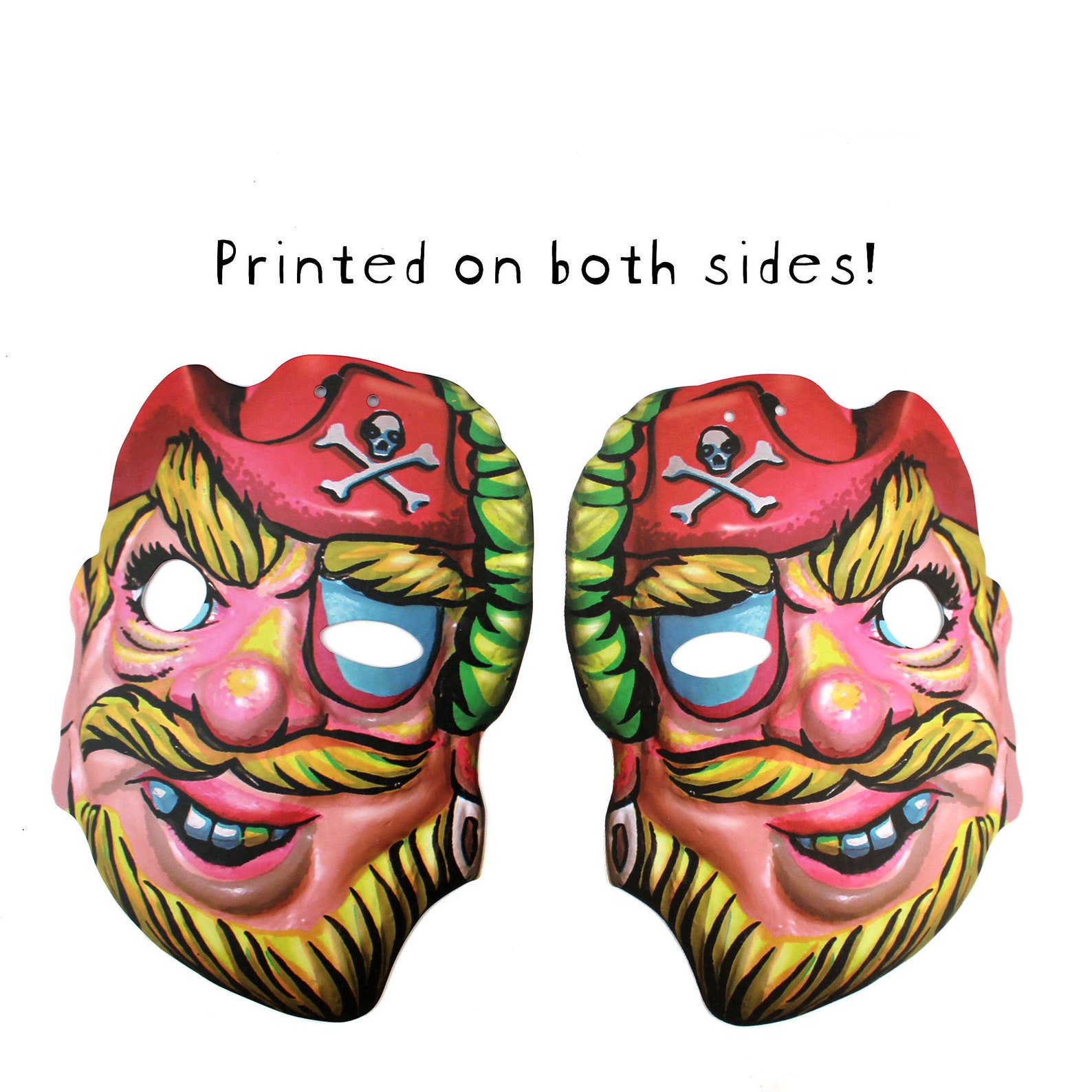 Vintage Halloween Masks Garland Printed Photo Reproduction Etsy