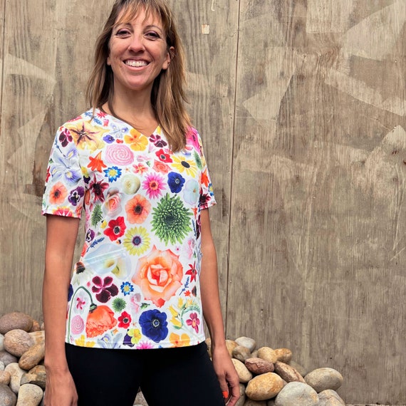 Polyester scrub tops sale