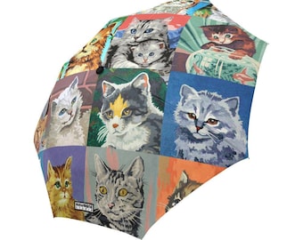 Paint By Number Cats Umbrella - PBN Cats foldable umbrella