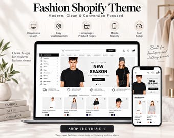 Fashion Shopify Theme | Modern Clothing & Boutique eCommerce Template | Responsive Shopify Design