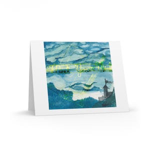 Juego de tarjetas de felicitación artísticas coloridas de alta resolución, diseño novedoso, 8, 16 y 24 piezas, papelería, regalo, artículos para fiestas, tarjetas de cumpleaños, pensando en ti