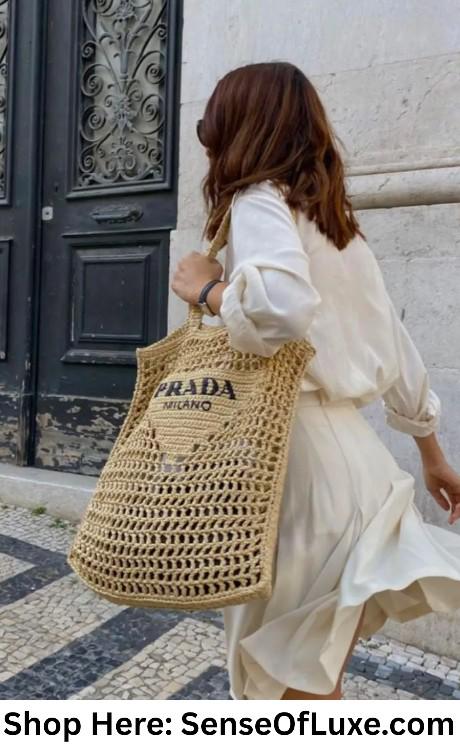 国内発 PRADA Straw トートバッグ 人気 ストロー PRADA(プラダ) バッグ・カバン(レディース) - 海外通販
