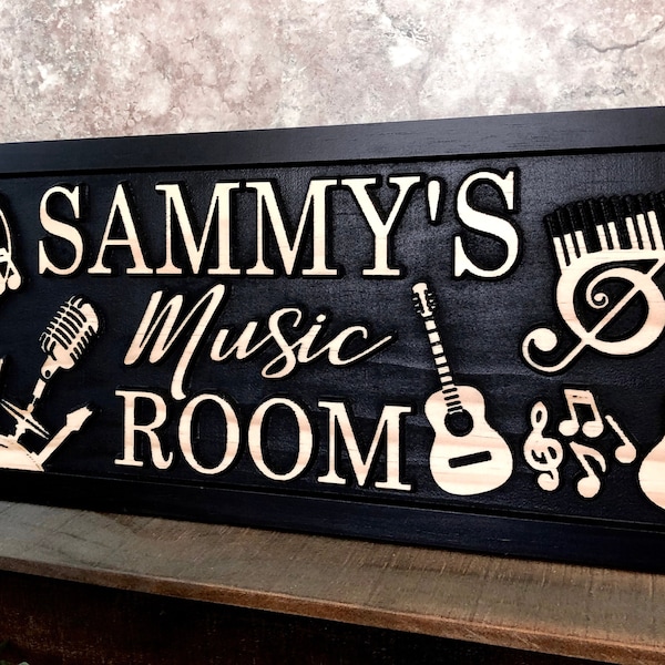 Custom Music Room Sign for Music Studio Fathers Day Gift for Dad Band Room Decor Birthday Gift for Daughter Retirement Anniversary Gift