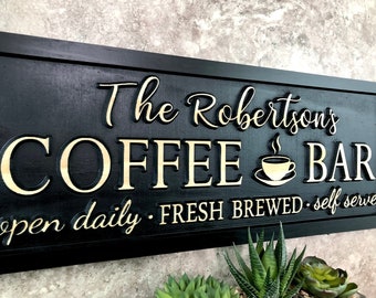 Custom Coffee Sign Etsy