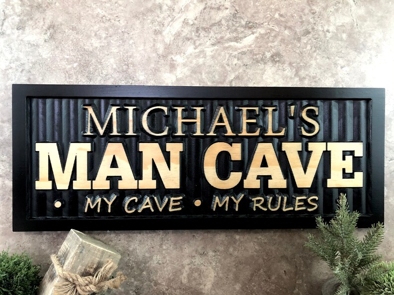 Personalized Man Cave Sign Custom Man Cave Name Sign for Bar Etsy