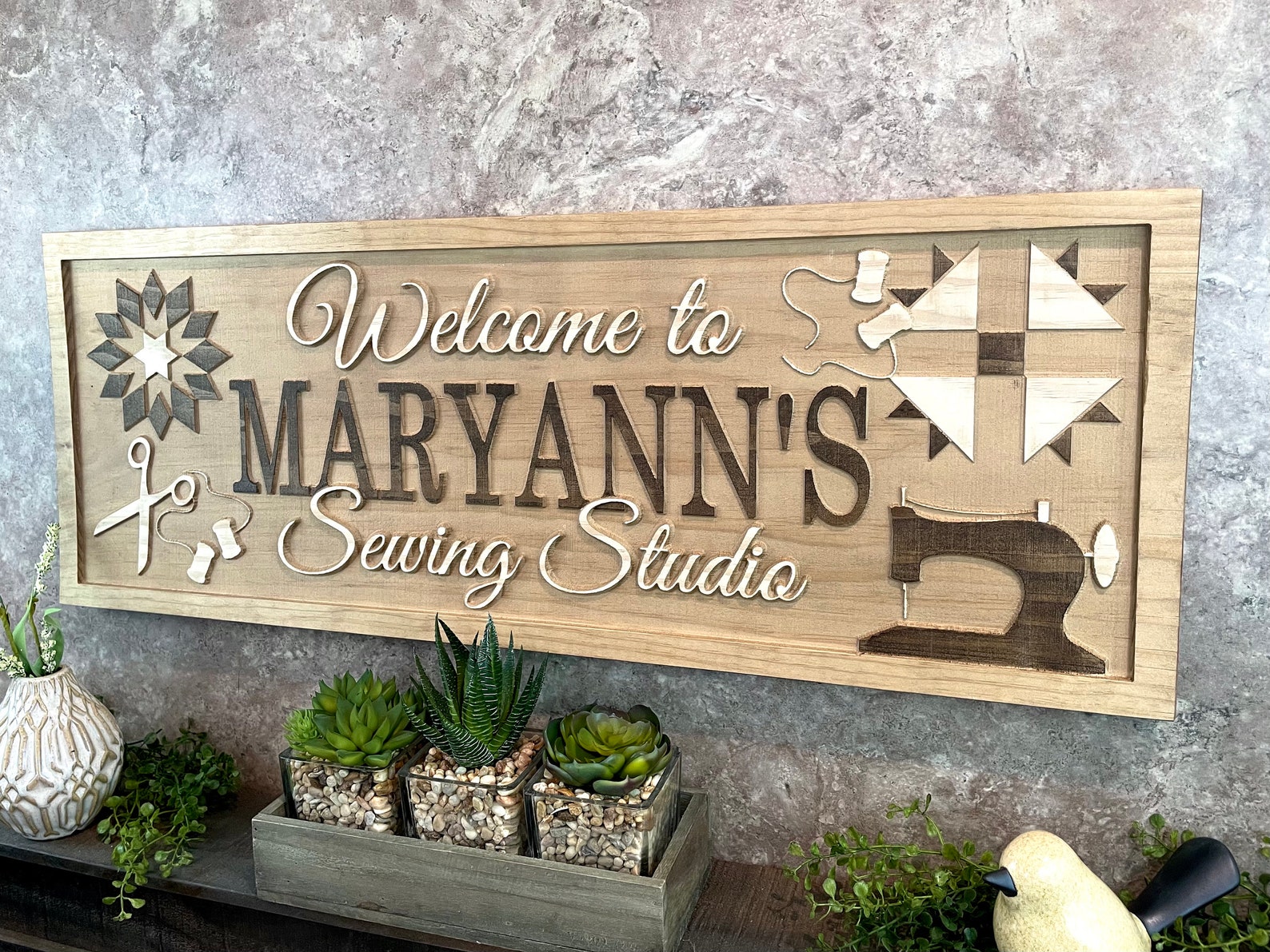 Custom Sewing Room Sign Personalized Sewing and Quilting Signs Etsy