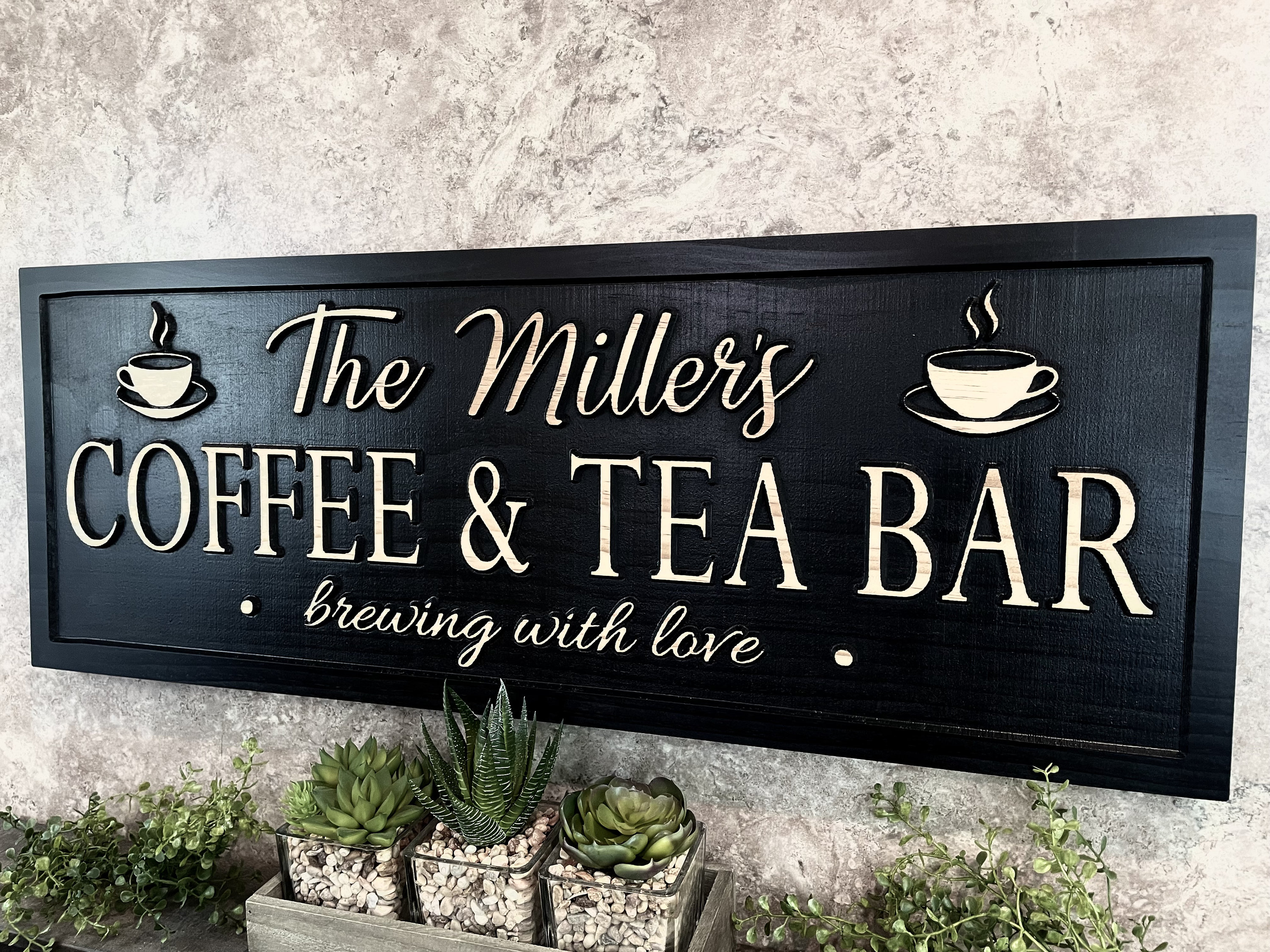 Personalized Coffee and Tea Bar Sign Coffee Tea Bar Kitchen -  Portugal