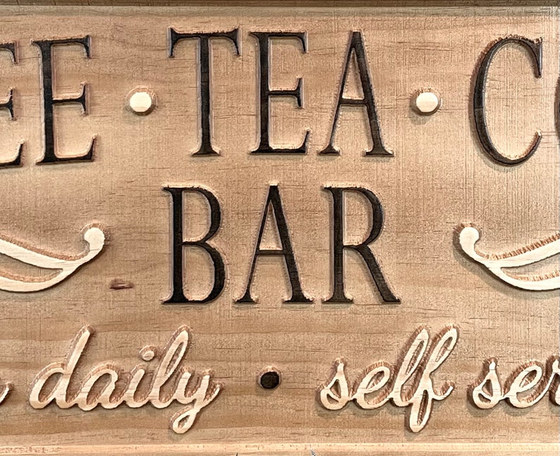 Custom Coffee Sign Coffee Tea Cocoa Bar Sign Home Kitchen Etsy
