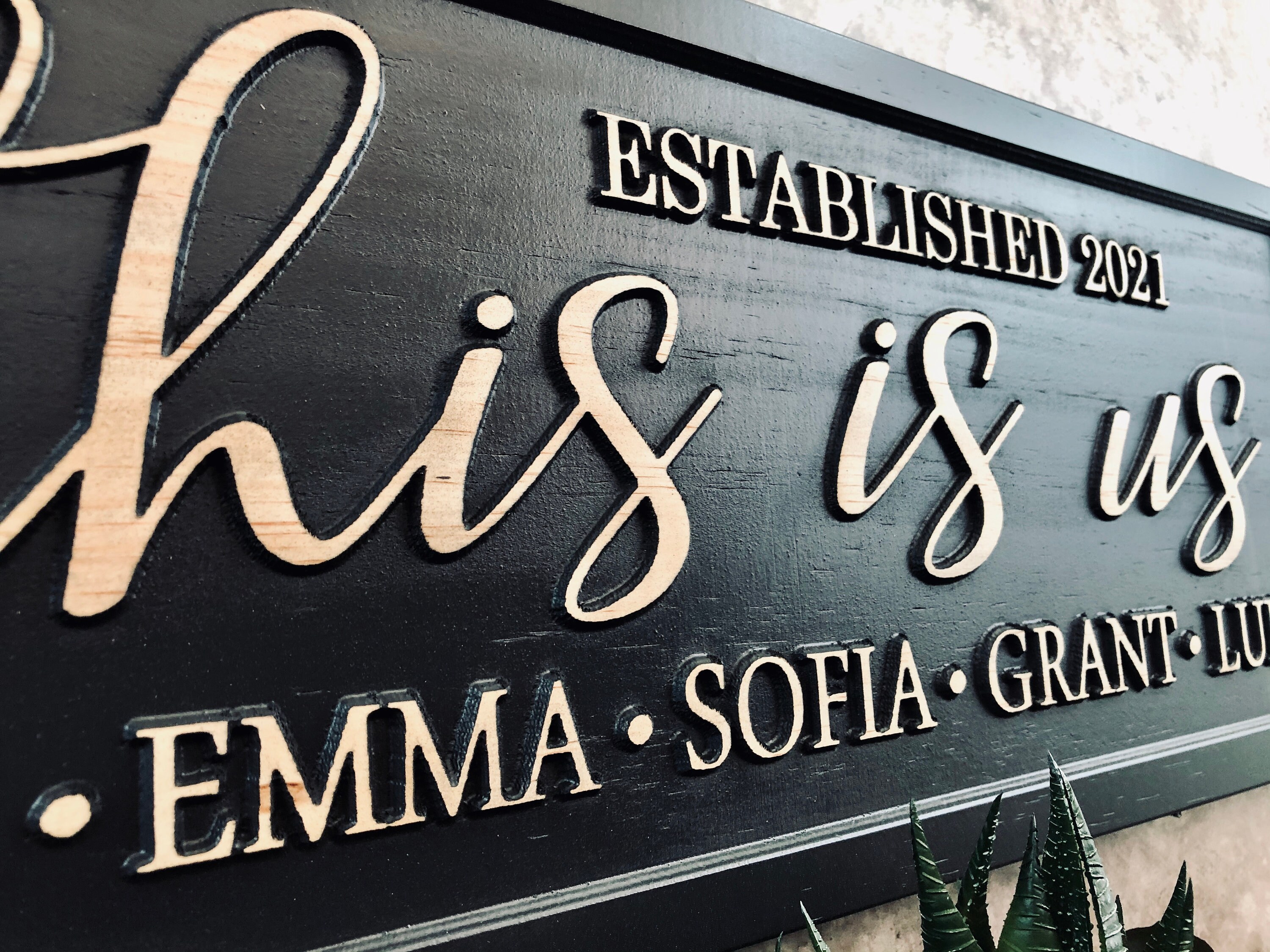 This is us sign Personalized family name sign custom blended Etsy