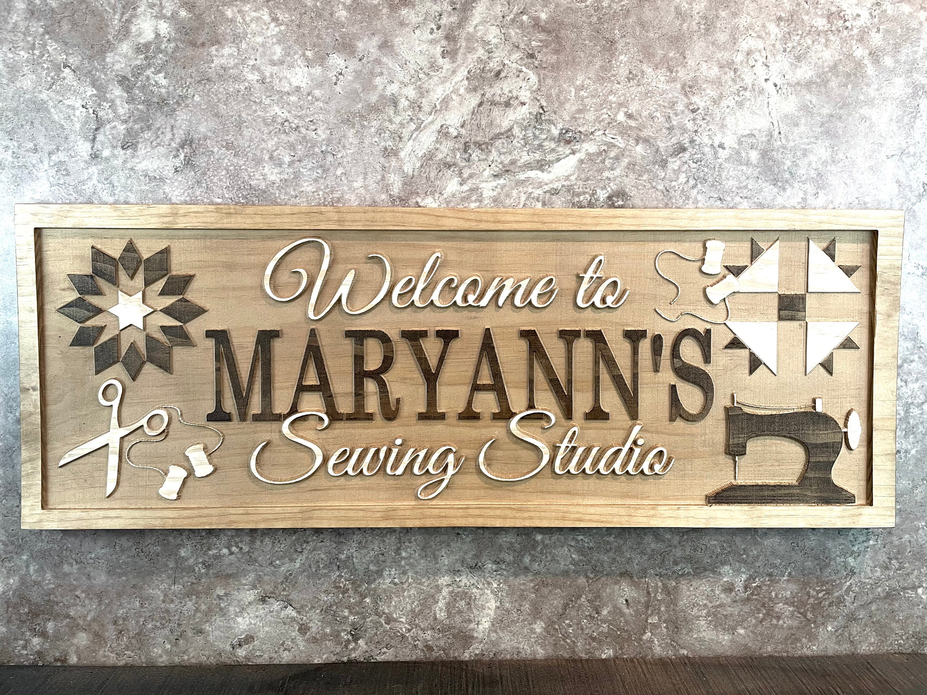 Custom Sewing Room Sign Personalized Sewing and Quilting Signs Etsy