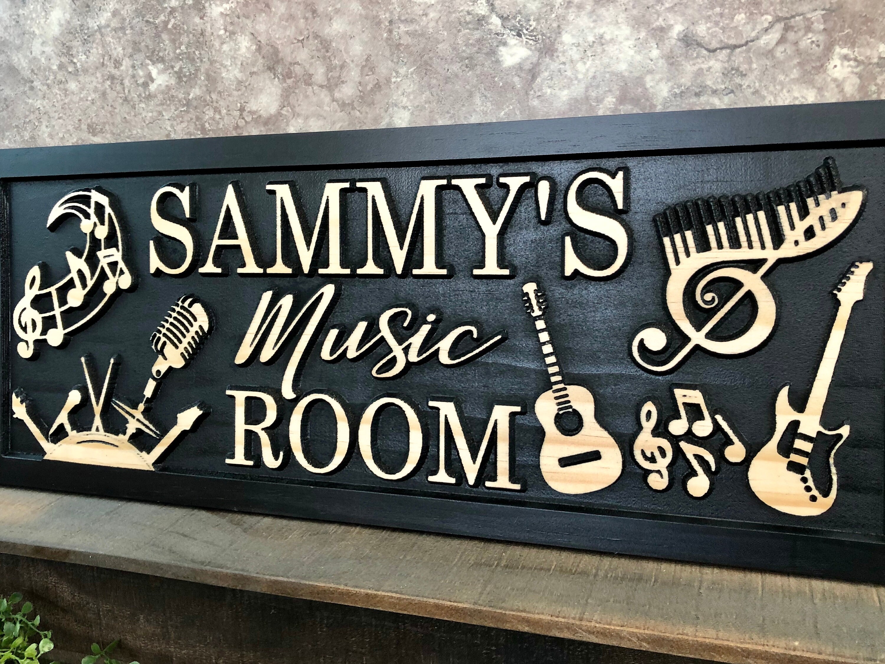 Personalized Music Room Sign Custom Music Studio Signs Etsy España