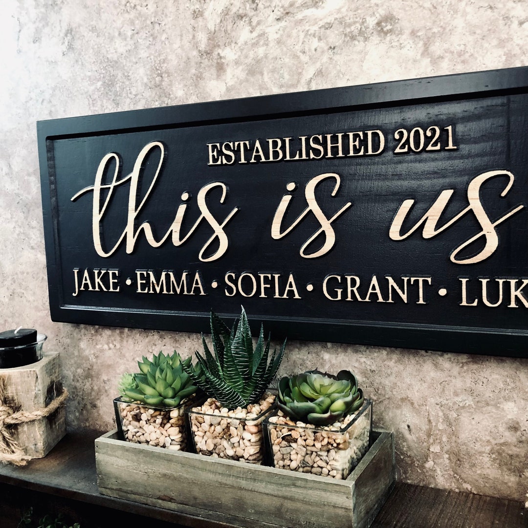 This is Us Sign Personalized Family Name Sign Custom Blended Family ...