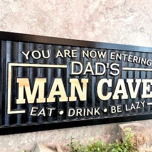 Custom Dad’s Man Cave Sign Father&#39;s Day Gift for Dad Man Cave Decor Birthday Gift for Him Bar Lounge sign Retirement Gift