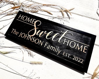 Personalized Home Sweet Home Sign Custom Home Decor Sign Realtor Gift for Dad Last Name Sign Housewarming Gift for Friend Mothers Day Gift