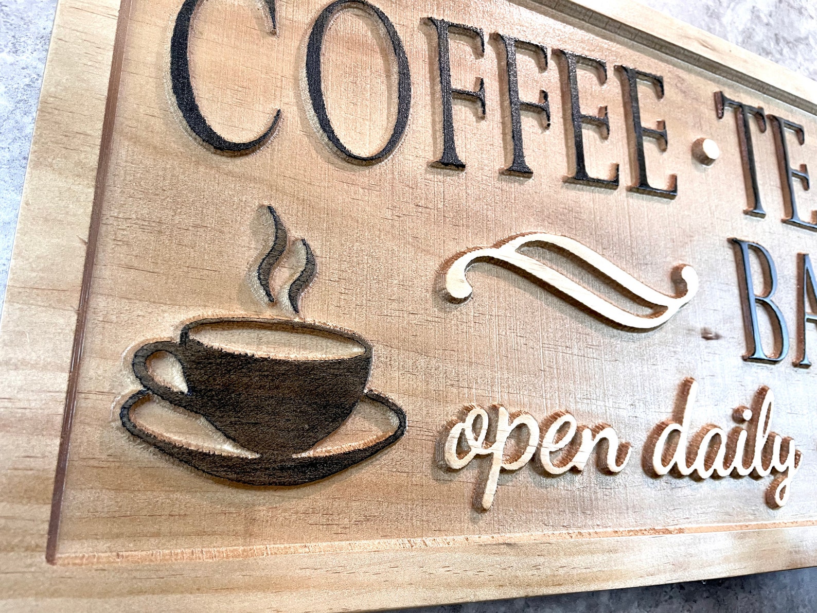 Custom Coffee Sign Coffee Tea Cocoa Bar Sign Home Kitchen Etsy