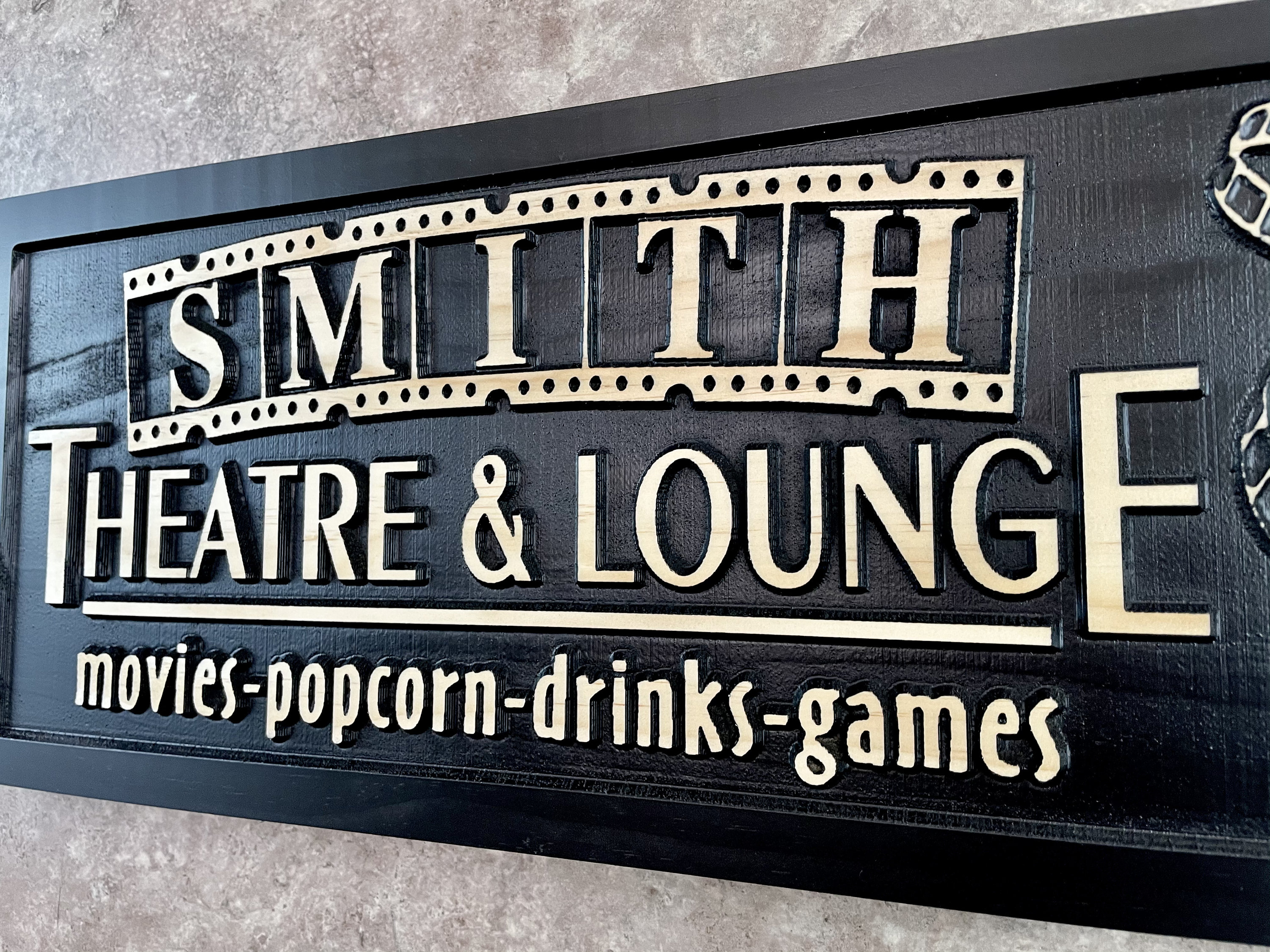 Custom Home Theater Sign Personalized Movie Theatre Room Decor Etsy México