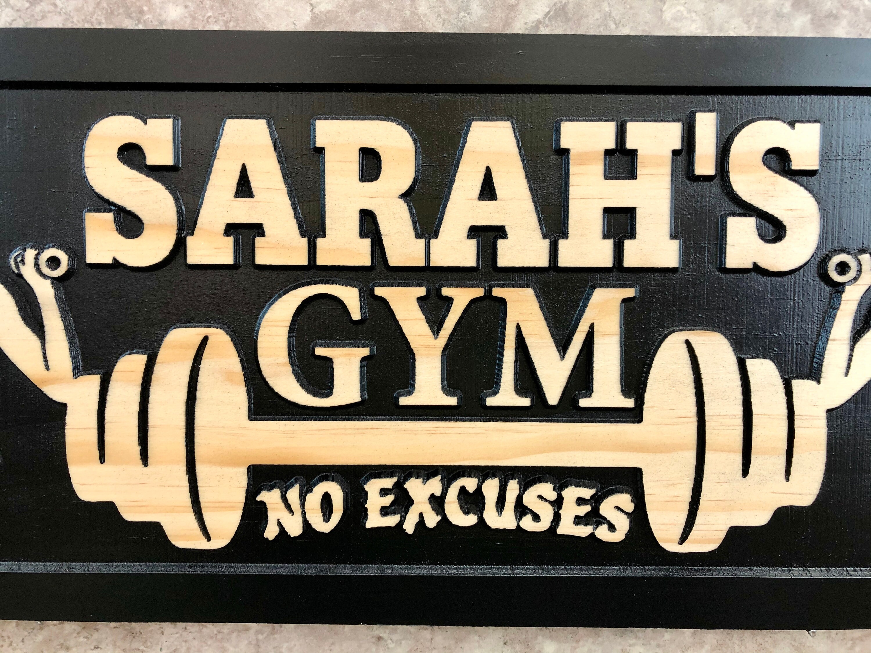 Personalized Home Gym name Sign Custom gym workout Room signs Etsy España