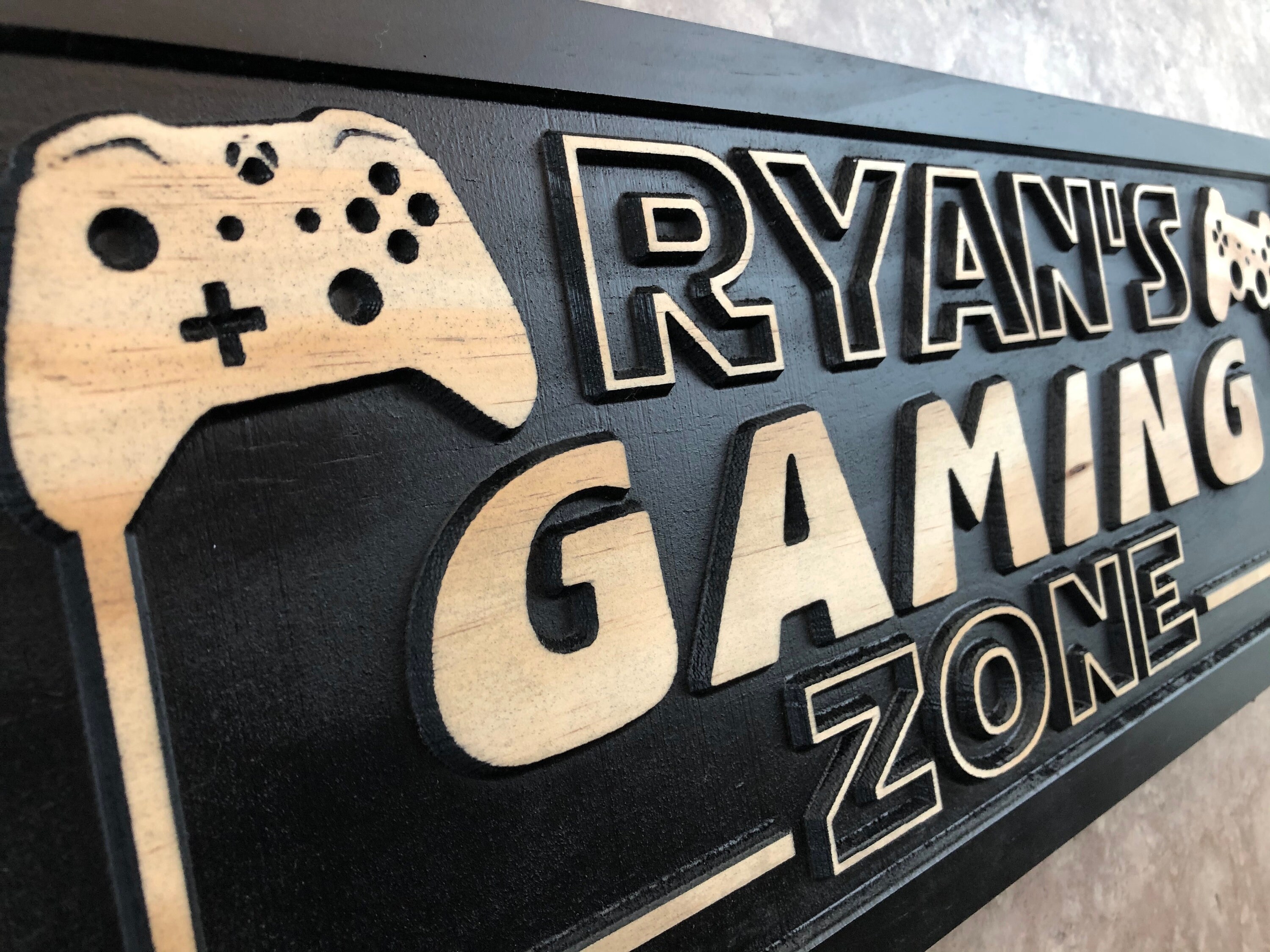 Personalised Gaming Zone Kids Door Sign Children's Bedroom Door Sign 