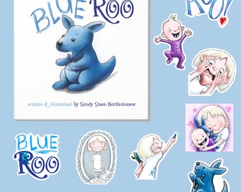 Signed Blue Roo Comic Book with Stickers: Special Edition Doodle