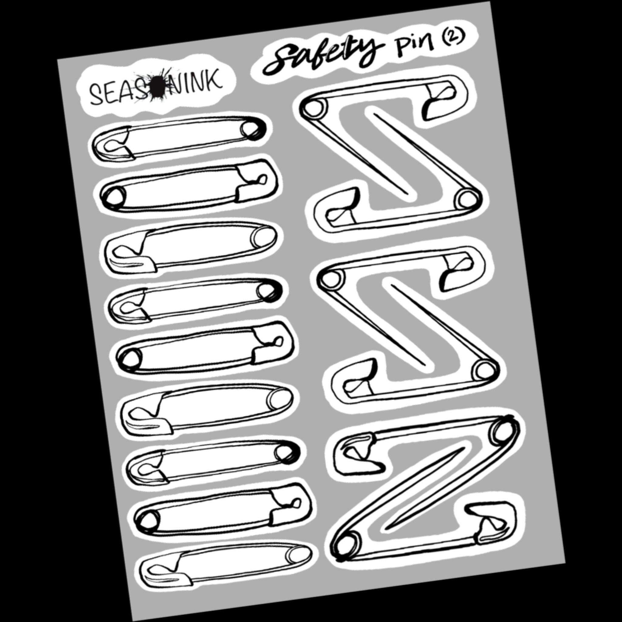 Safety Pins 1 | Sticker Sheet | Planner TN Happy Planners Travel ...