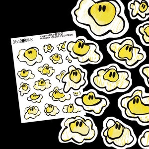Lemon-EGG Cloud stickers Sticker Sheet Planner tn Happy Planners Travel Notebook Midori Journal Bujo Bullet Journal image 1