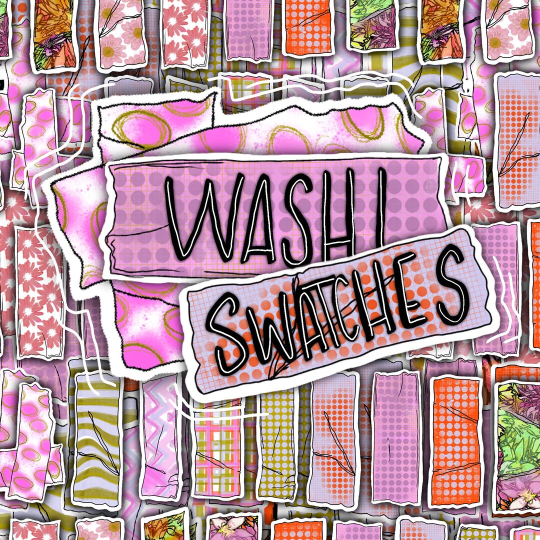 Normal Swach Sticker Washi Swatch Sticker Sheet – Hand-drawn Planner Stickers (kiss Cut) - Etsy