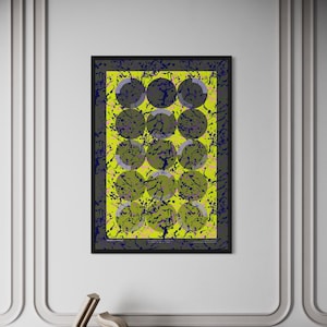 INFERNO VERDE - Arte astratta, Arte moderna, Poster moderno, Arte moderna, Poster di design, Geometrie astratte, Arte ottica, Poster