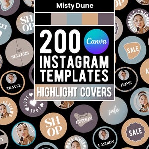 Elegantes portadas beige para historias destacadas de Instagram para empresas y creadores de contenido. Edita en Canva.