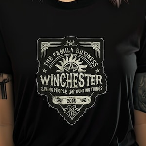 Supernatural Winchester T-shirt - The Family Business. Saving People and Hunting Things