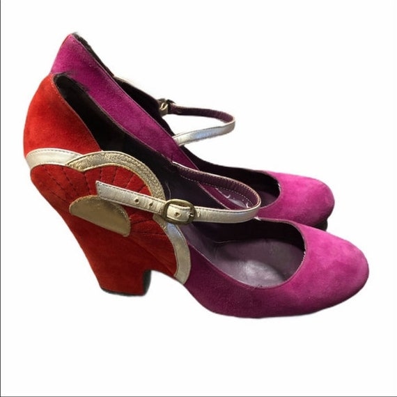 MARC JACOBS Pink Art Deco Mary Janes