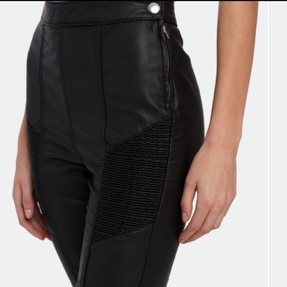 FREE PEOPLE "Kaelin" Black Faux Leather Pants