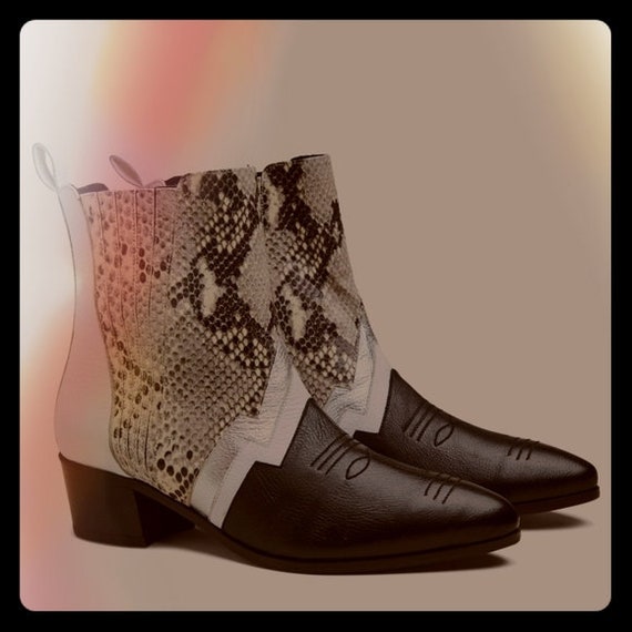 MODERN VICE Snakeskin Bolt Boots